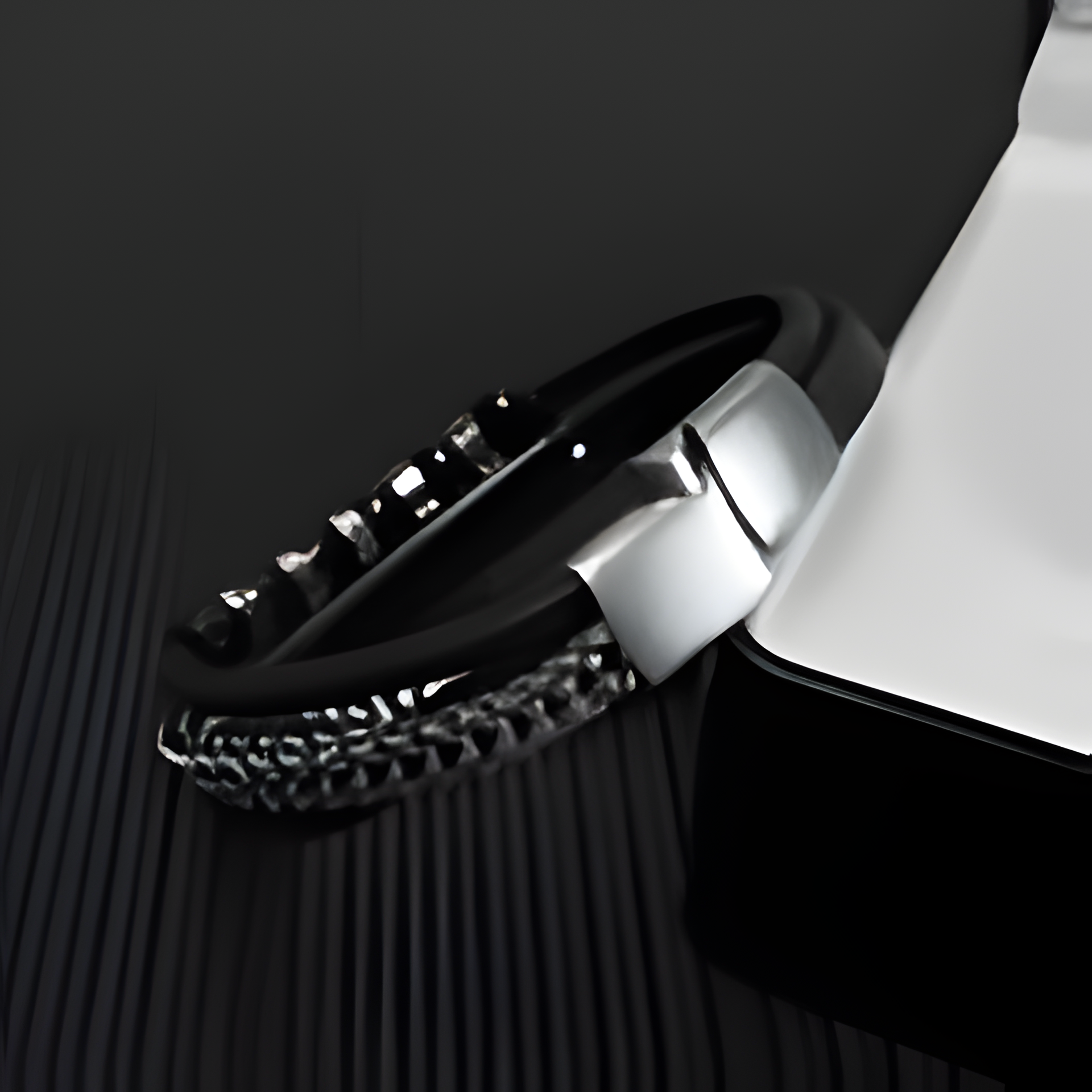 Men's Multi-Layer Leather & Stainless Steel Bracelet