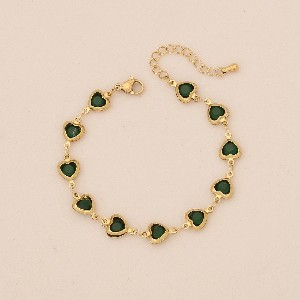 Fashion Colorful Heart Bracelet Stainless Steel 