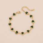 Fashion Colorful Heart Bracelet Stainless Steel 