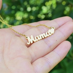 Personalized 18K Gold Plated Mama Heart Necklace