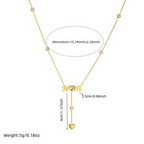 Gold Heart Zirconia Mom Necklace