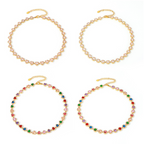 18K Gold Plated Luxury Circle & Heart Zircon Jewelry Set