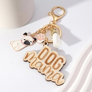 Dog Mama Charm & Tassel Keychain Gift for Pet Lovers