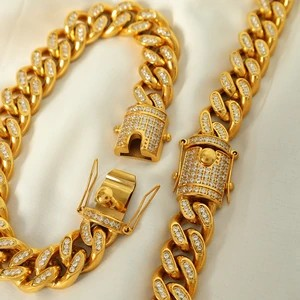 18K Gold Plated Elegant Minimalist Zircon Bracelet & Necklace Set