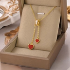 Sweet Heart Shell Pendant Necklace 