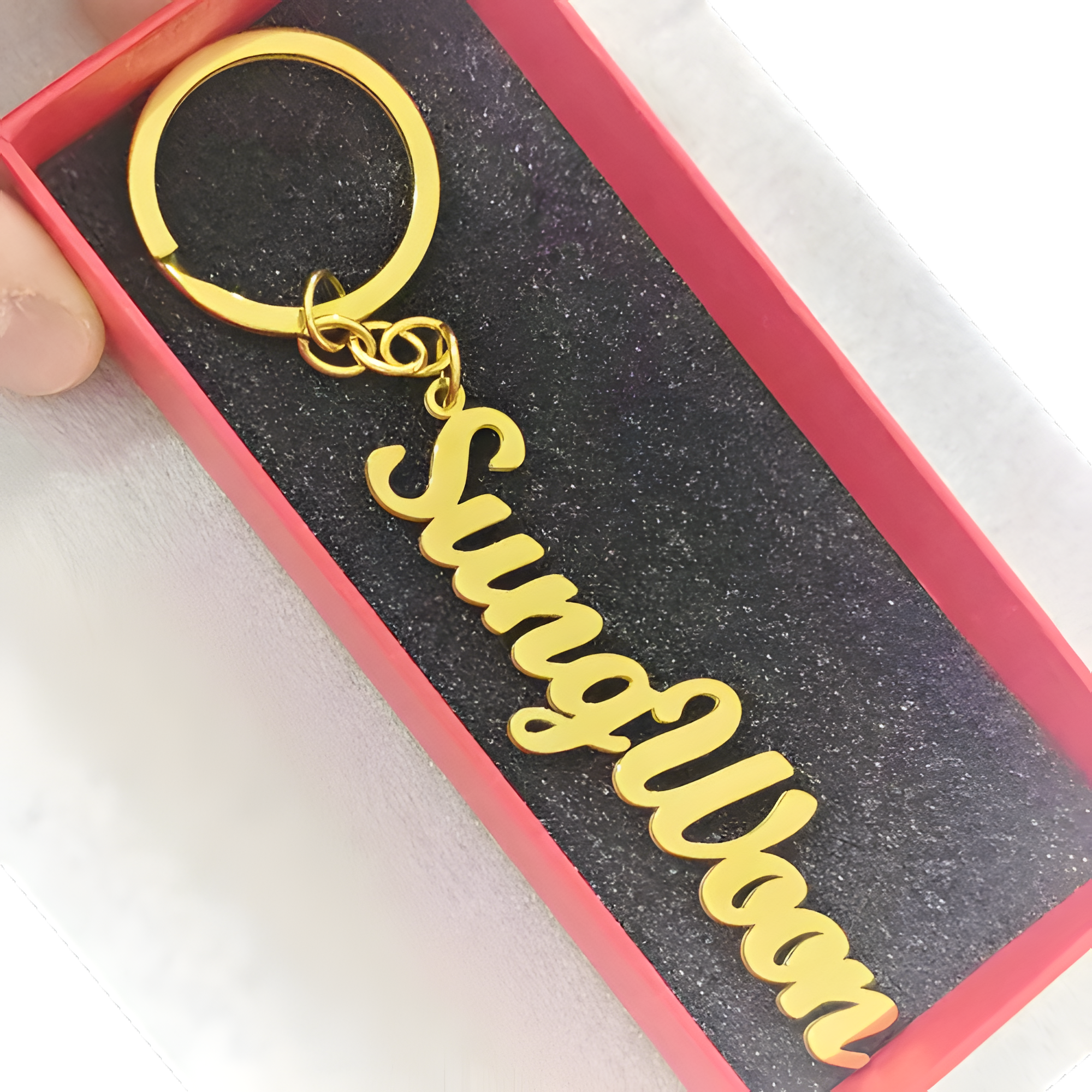 Custom Engraved Letter Key Ring Gift for Him, Her & Friends