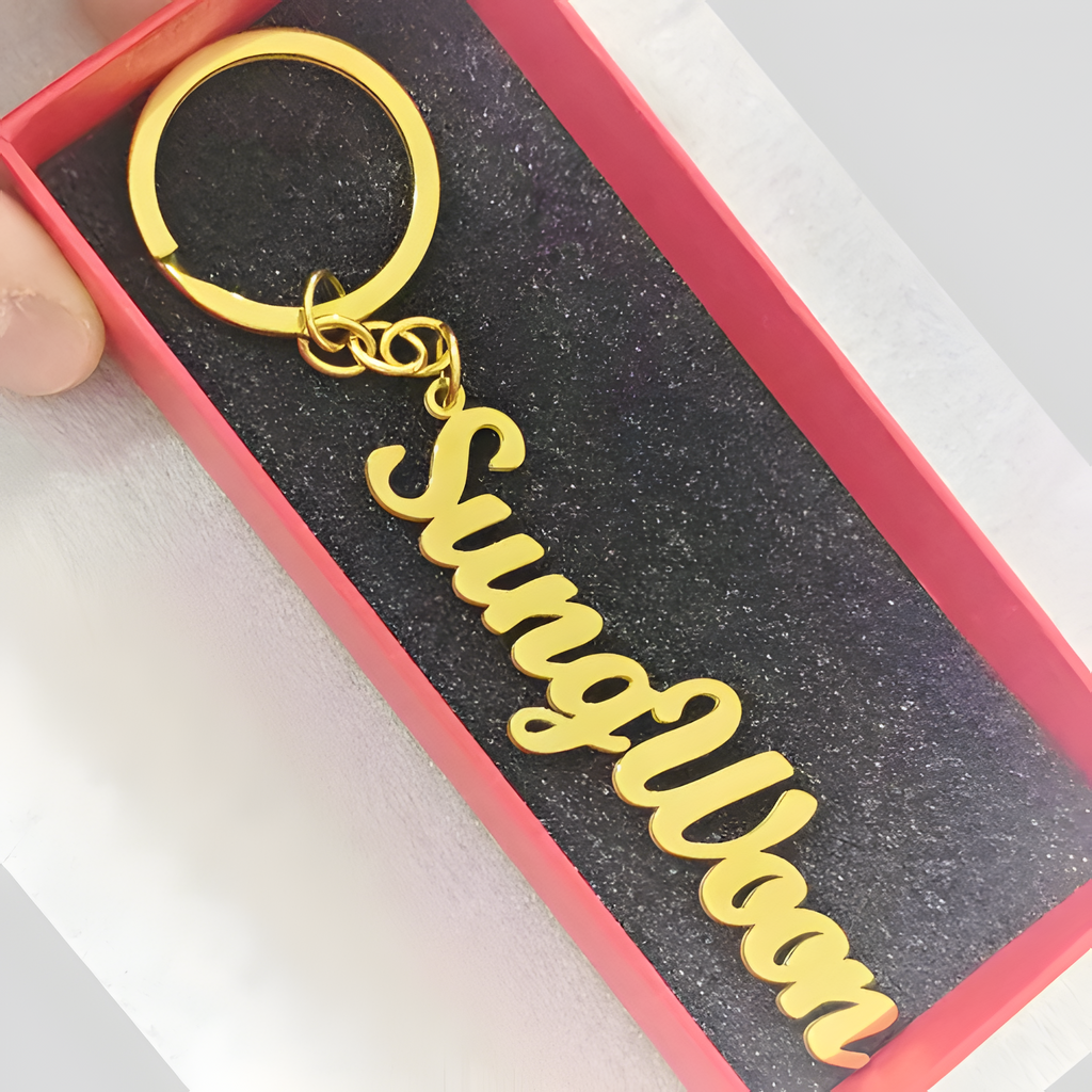 Custom Engraved Letter Key Ring Gift for Him, Her & Friends