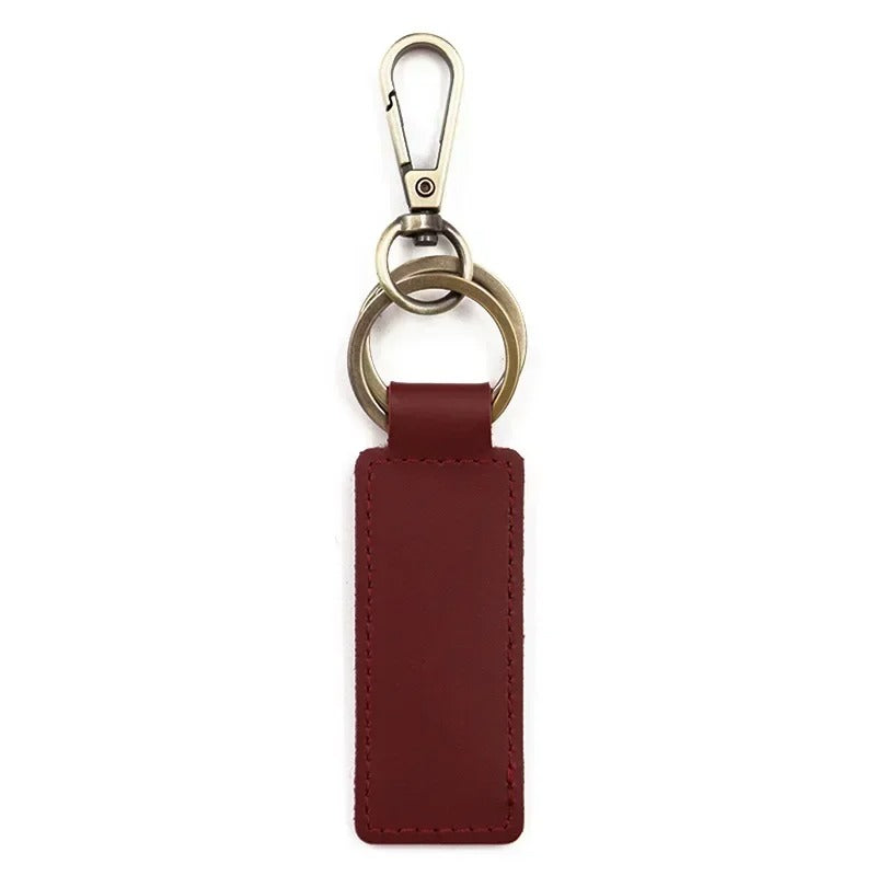 Laser Engraved Custom Leather Keychain