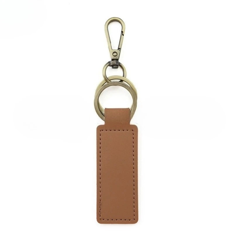 Laser Engraved Custom Leather Keychain