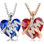 Luxury Heart Pendant Mother's Day Necklace Gift