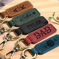 Laser Engraved Custom Leather Keychain