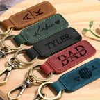 Laser Engraved Custom Leather Keychain