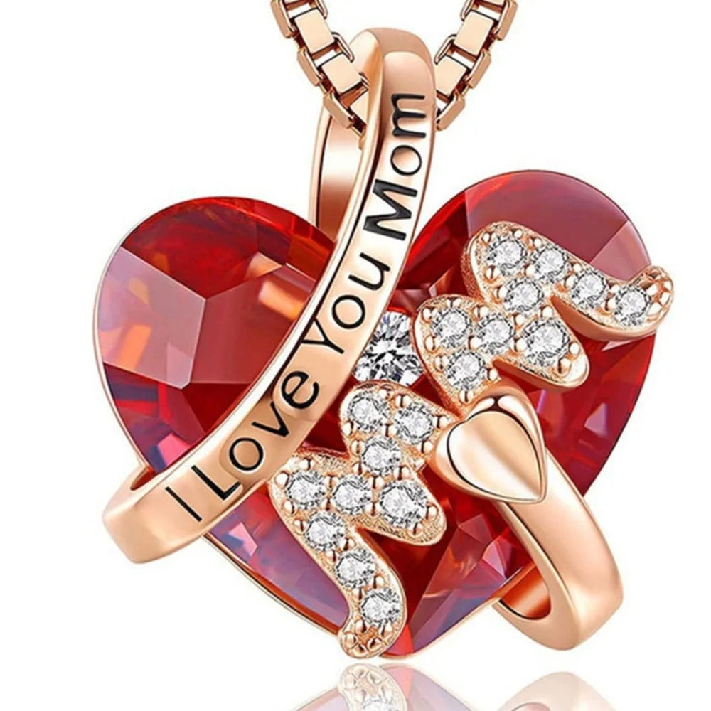 Luxury Heart Pendant Mother's Day Necklace Gift