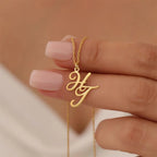 Custom Initials 2 Letter Stainless Steel Necklace Choker
