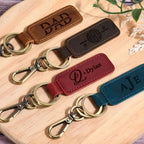 Laser Engraved Custom Leather Keychain