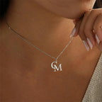 Custom Initials 2 Letter Stainless Steel Necklace Choker