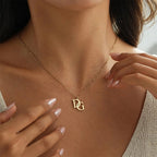 Custom Initials 2 Letter Stainless Steel Necklace Choker