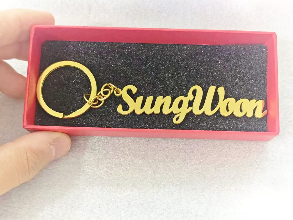 Custom Engraved Letter Key Ring Gift for Him, Her & Friends