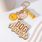Dog Mama Charm & Tassel Keychain Gift for Pet Lovers