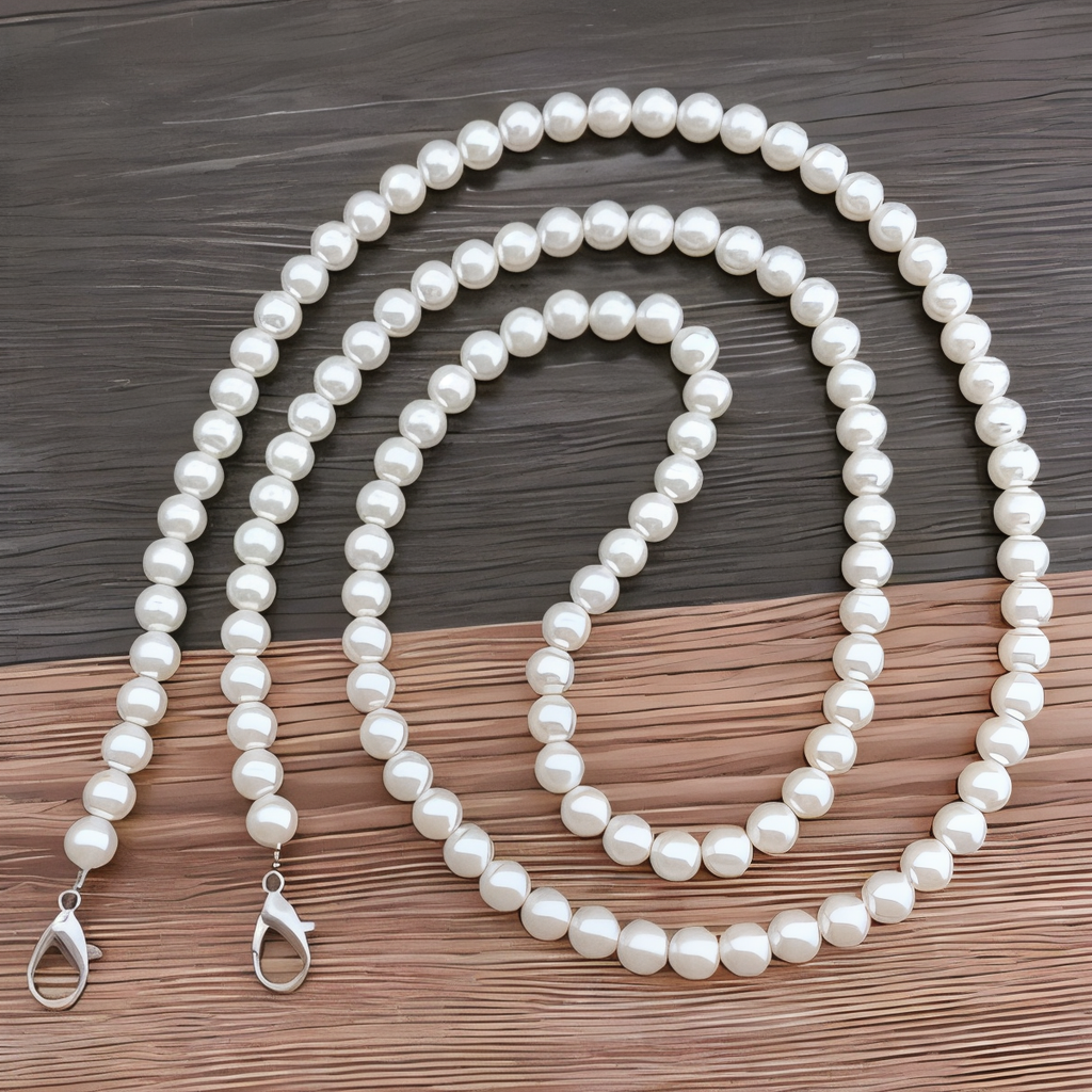 Luxury Faux Pearl Beaded Phone Lanyard Crossbody Strap for Women