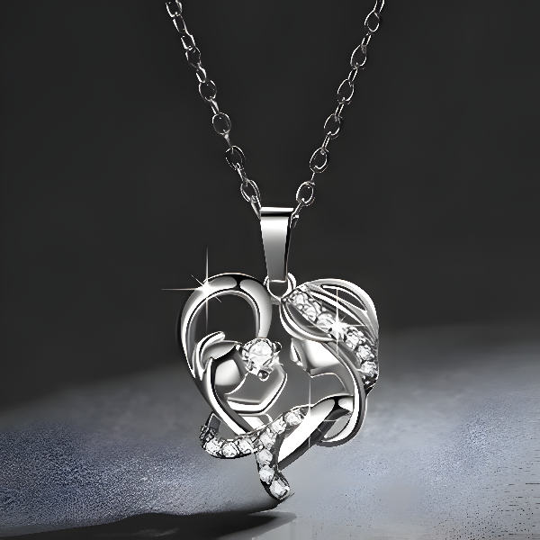 S925 Mother & Child Heart Pendant