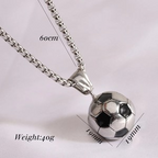 3D Soccer Ball Pendant Necklace Football Charm