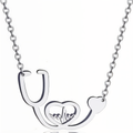 Medical Stethoscope Heart Necklace Gift
