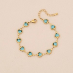 Fashion Colorful Heart Bracelet Stainless Steel 