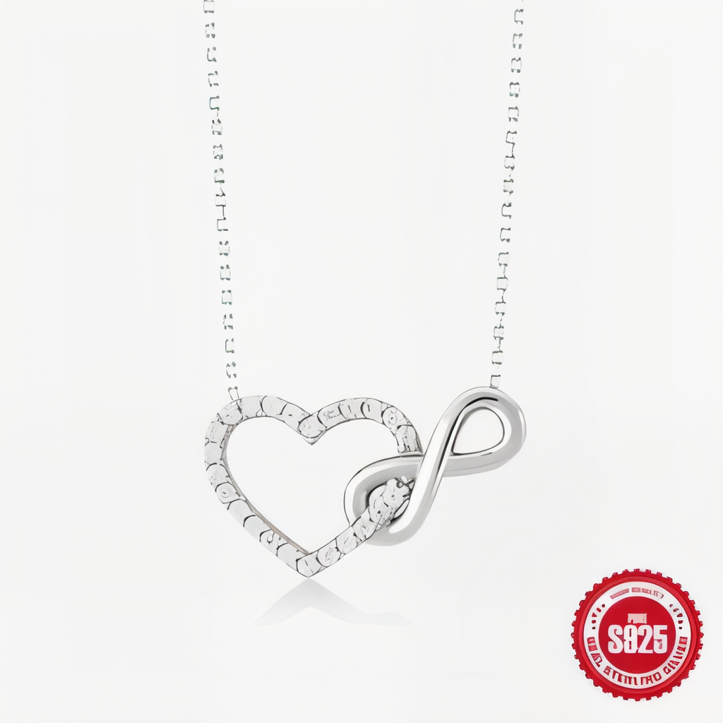S925 Zirconia Infinity Heart Necklace
