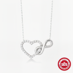 S925 Zirconia Infinity Heart Necklace
