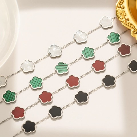 18K Gold Plated Elegant Luxury Women’s Rose Geometric Bracelet Jewelry