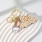 Dog Mama Charm & Tassel Keychain Gift for Pet Lovers