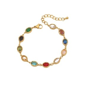Spring Exotic Colorful Water Drop Bracelet Stainless Steel Jewelry