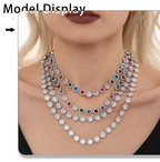 18K Gold Plated Luxury Circle & Heart Zircon Jewelry Set