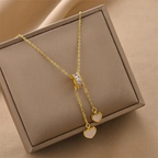 Sweet Heart Shell Pendant Necklace 