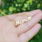Personalized 18K Gold Plated Mama Heart Necklace