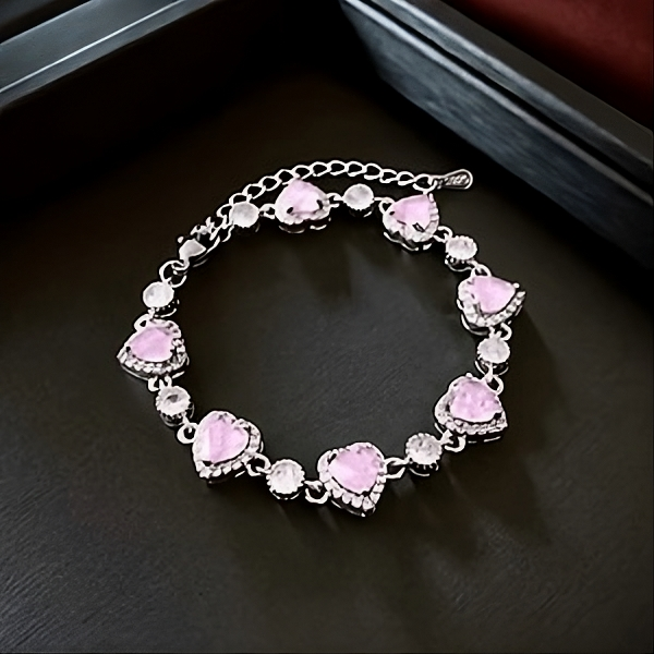 zircon heart bracelet Bangle for Women Jewelry Gift