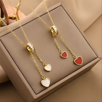 Sweet Heart Shell Pendant Necklace