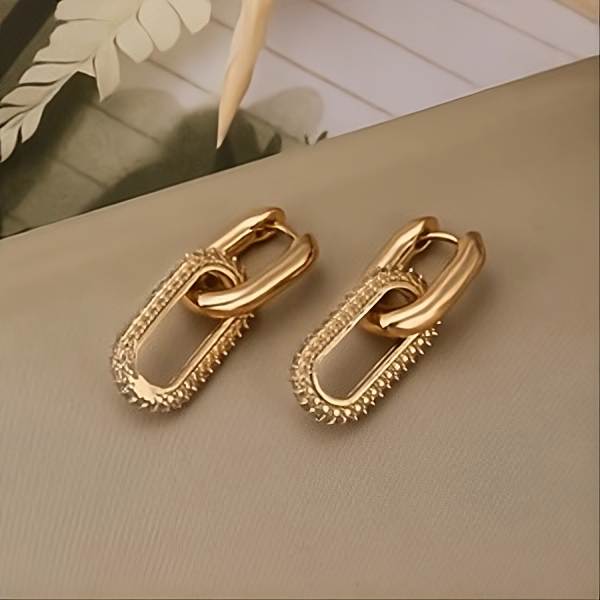 stunning geometric zircon earrings