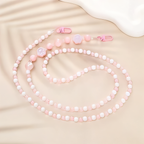 Luxury Faux Pearl Beaded Cat Paw Phone Lanyard Crossbody Strap