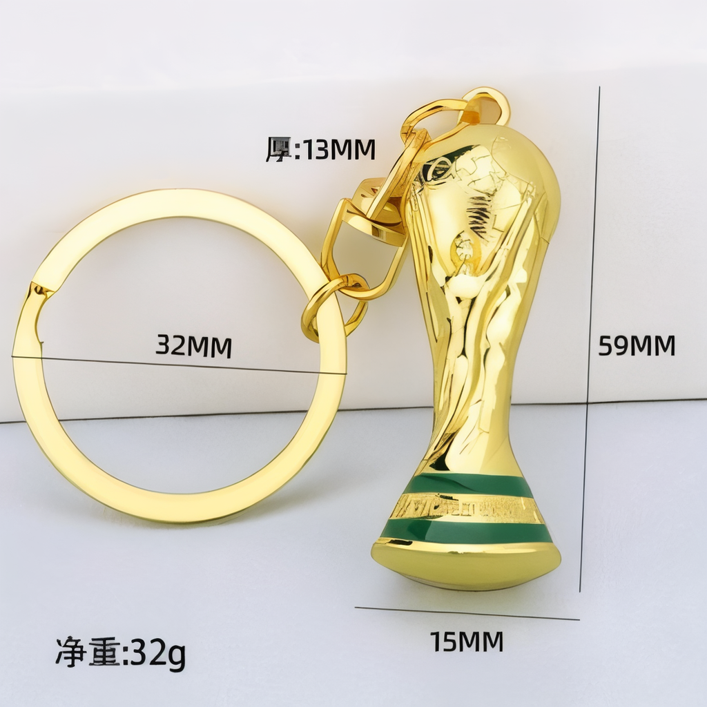 2026 World Cup Soccer Trophy Keychain