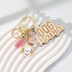 Dog Mama Charm & Tassel Keychain Gift for Pet Lovers