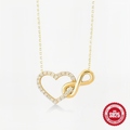 S925 Zirconia Infinity Heart Necklace