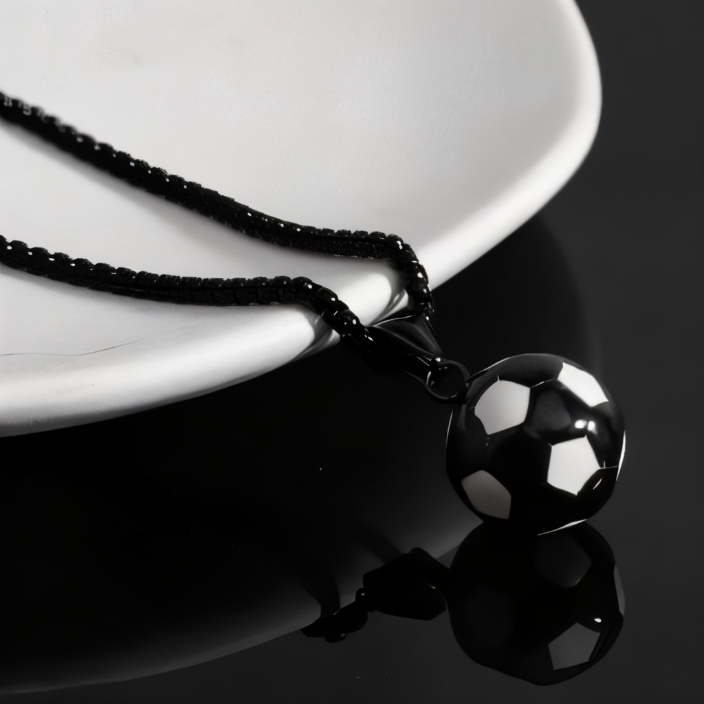 3D Soccer Ball Pendant Necklace Football Charm