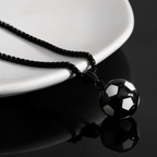 3D Soccer Ball Pendant Necklace Football Charm